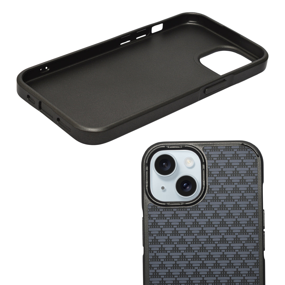 Geometric Carbon Fiber Texture Phone Case for iPhone 13 /14