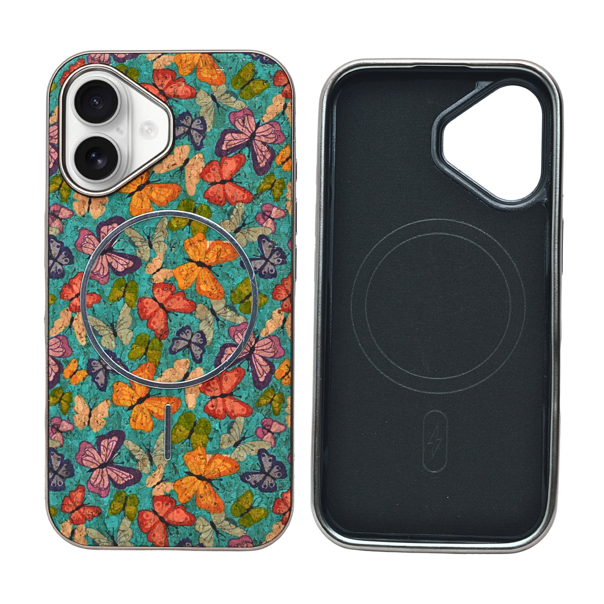 Cork Texture Printed MagSafe Compatible Phone Case for iPhone 16