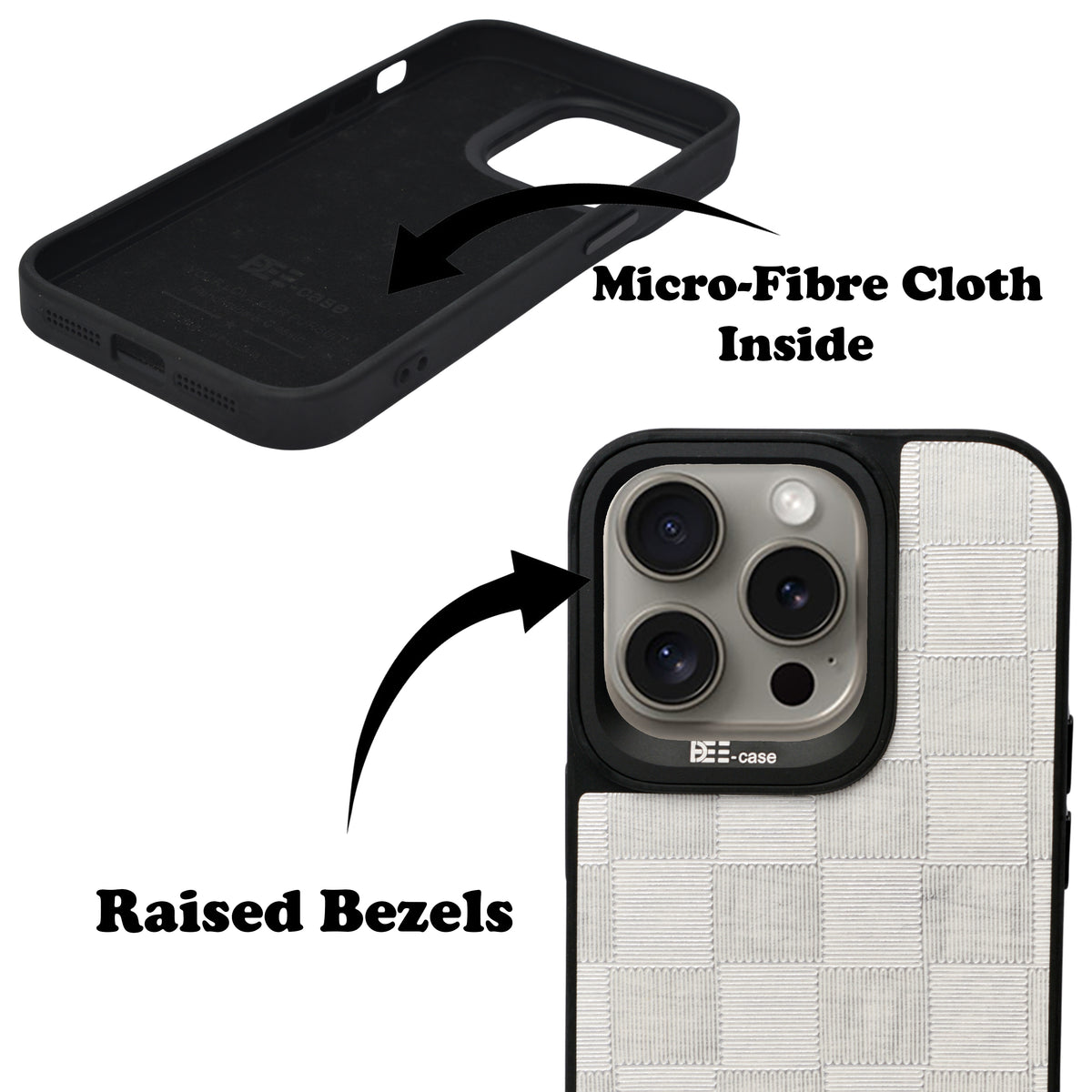 Checkered Texture Grip Case For iPhone 15 Pro Max