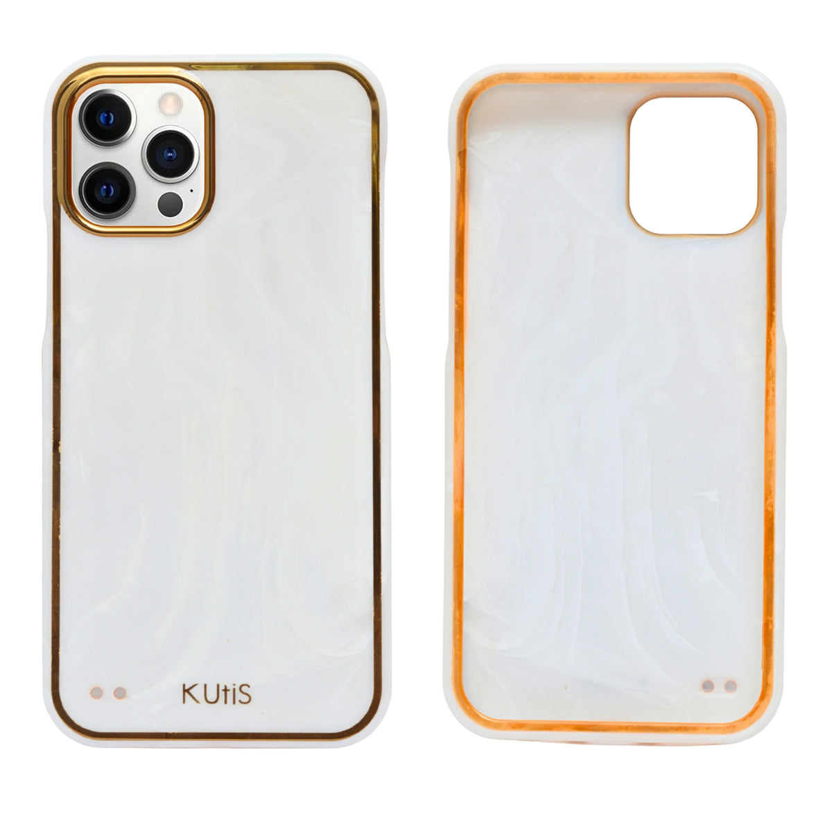 Elegant Glossy Marble Finish Phone Case for iPhone 12 / 12 Pro