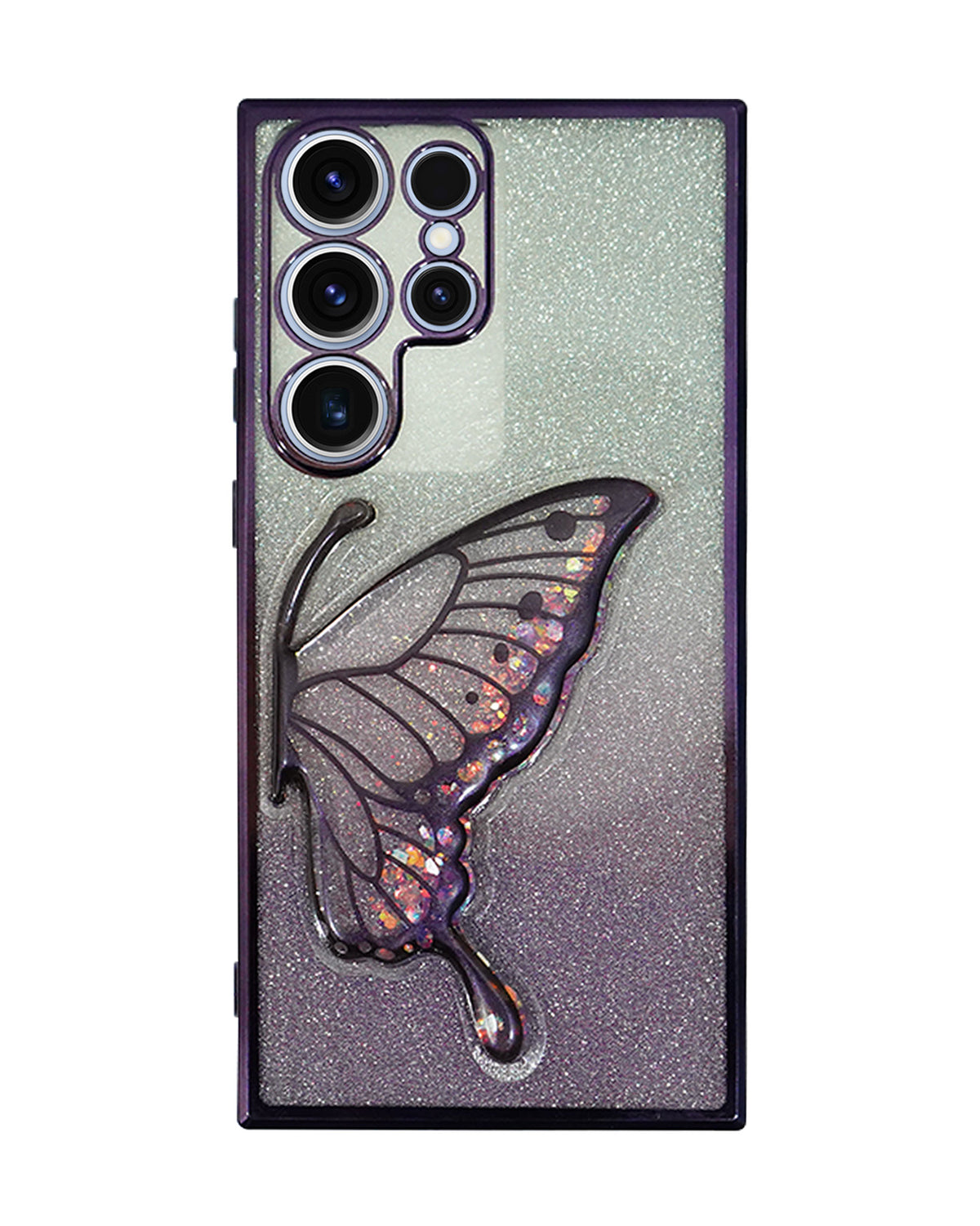 Stylish Luxury Eye Catching Butterfly Glitter Case for Samsung Galaxy S23 Ultra