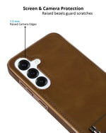 Leather MagSafe Magnetic Kickstand Case for Samsung Galaxy S25 Series