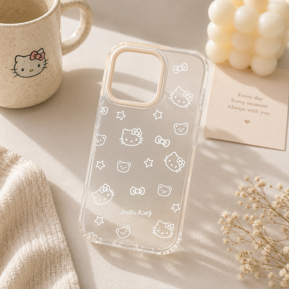 Transparent Kitty Star Case