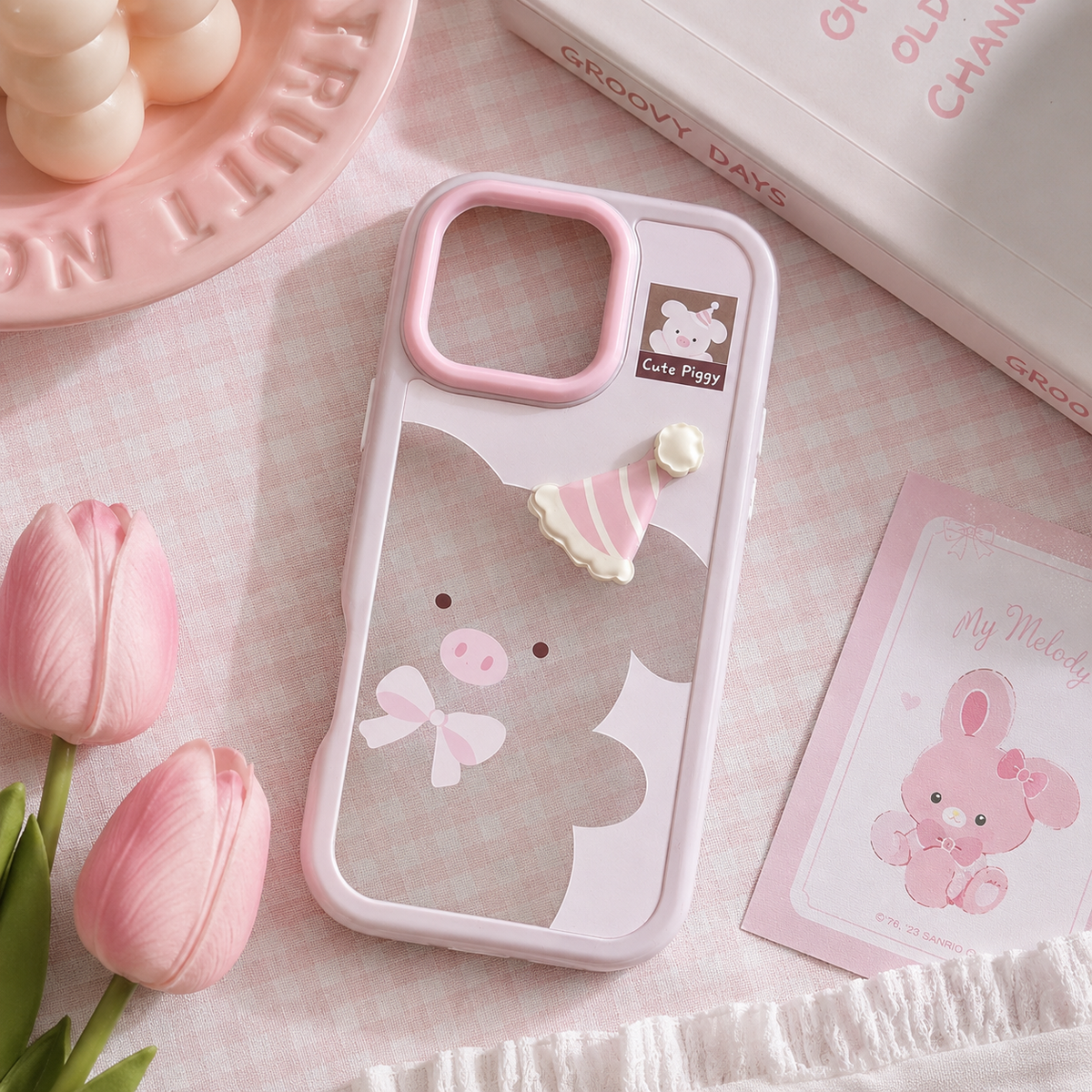 Cute Piggy Transparent Case