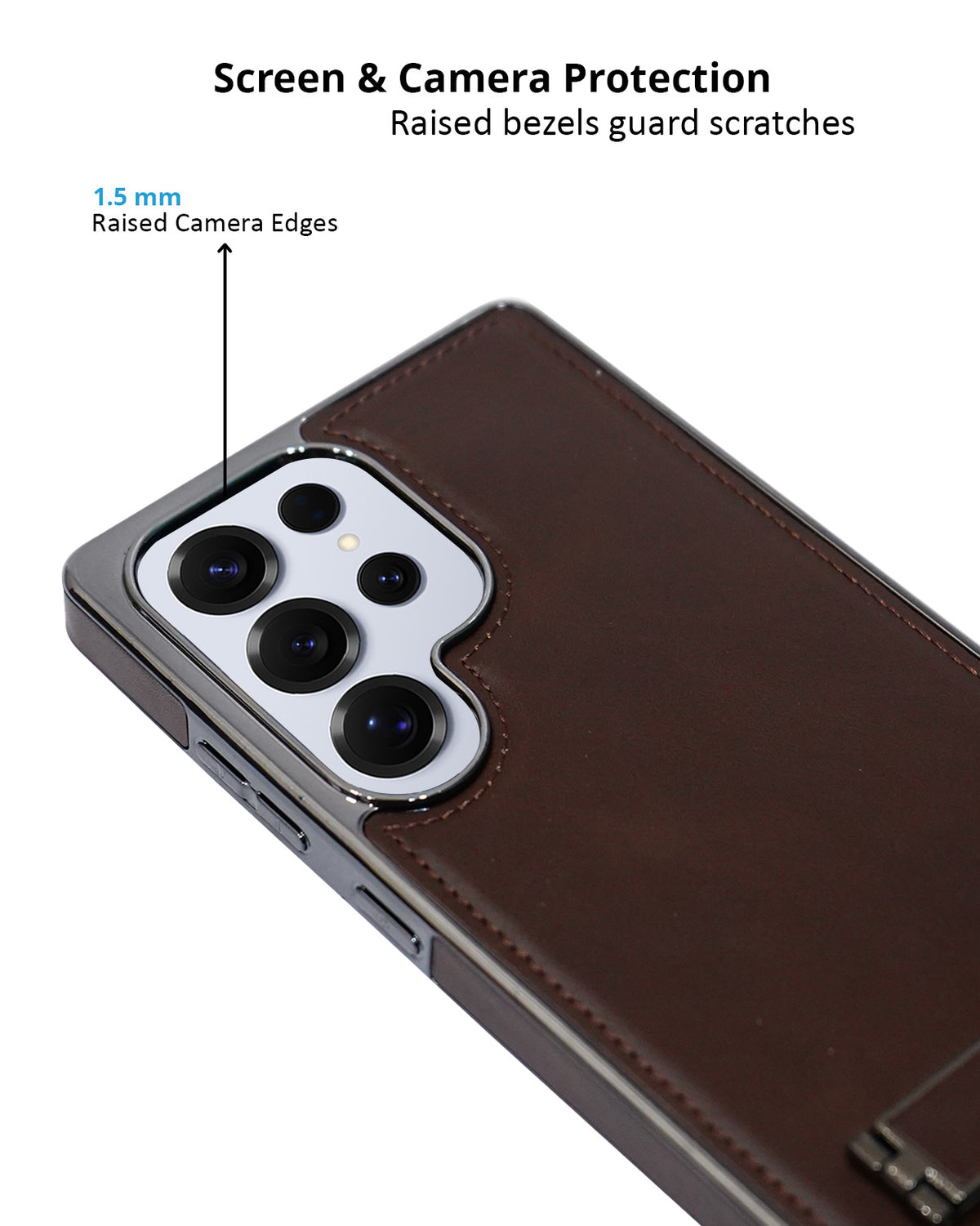 Leather MagSafe Magnetic Kickstand Case for Samsung Galaxy S25 Series