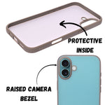 Minimalist Matte Finish Transparent Phone Case for iPhone 16 Plus