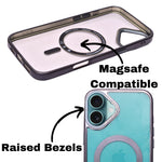 Transparent Rhinestone Camera Edge MagSafe Compatible Phone Case for iPhone 16 Plus