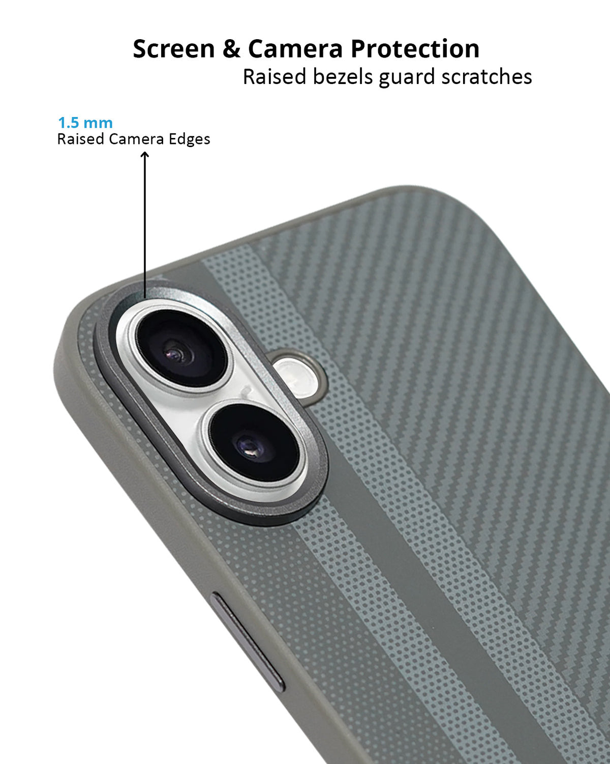 Carbon Fiber Texture Anti-Fall Protective Case for iPhone 16