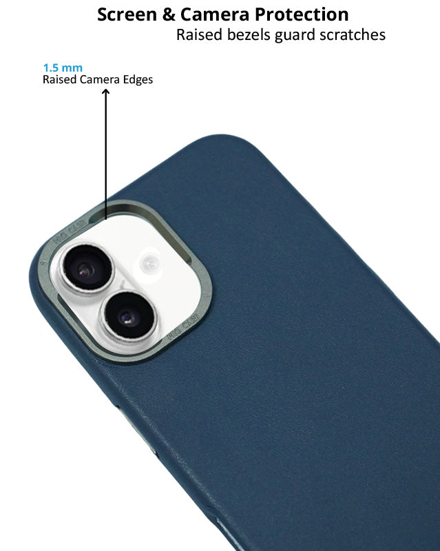 Luxury Leather MagSafe Case with Smooth Texture for iPhone