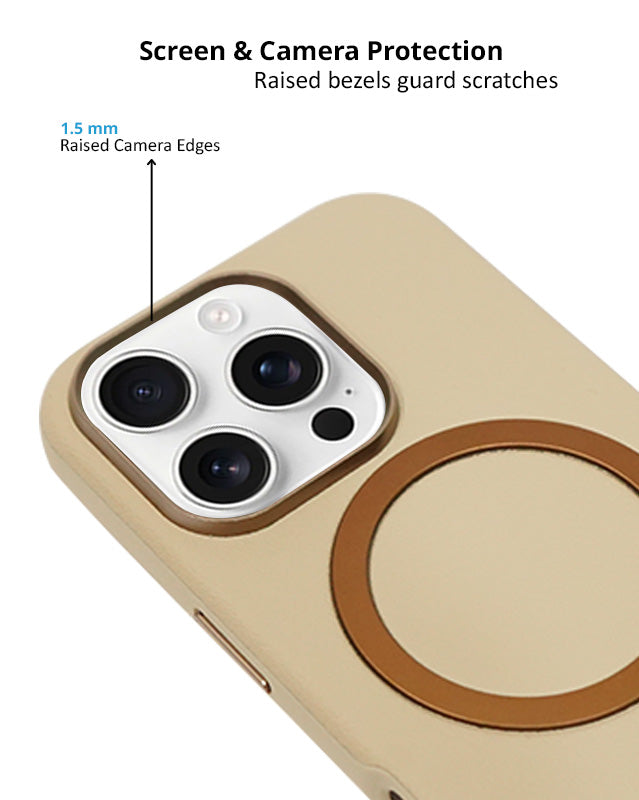 Premium Leather MagSafe Compatibility Shockproof Durable Case for Your iPhone