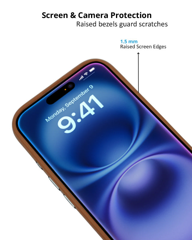 Luxury Leather MagSafe Case with Smooth Texture for iPhone