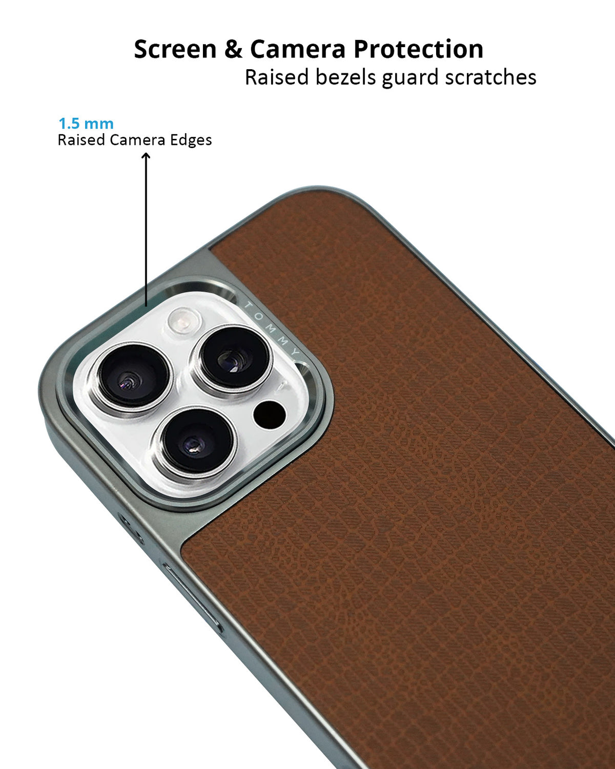 Tommy Hilfiger Premium Protection and Timeless Elegance Leather Case for iPhone