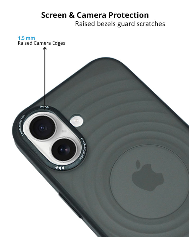 Stylish Durability Acrylic Corrugated Lines Skin Feel Case For iPhone 16