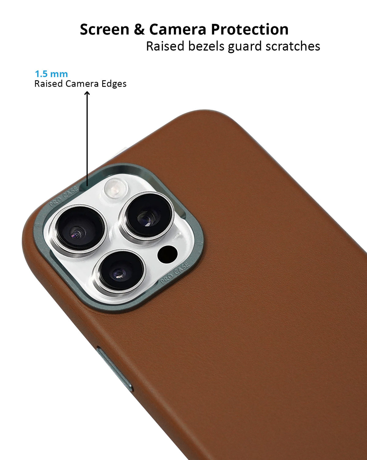 Luxury Leather MagSafe Case with Smooth Texture for iPhone