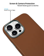 Luxury Leather MagSafe Case with Smooth Texture for iPhone