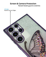 Stylish Luxury Eye Catching Butterfly Glitter Case for Samsung Galaxy S23 Ultra