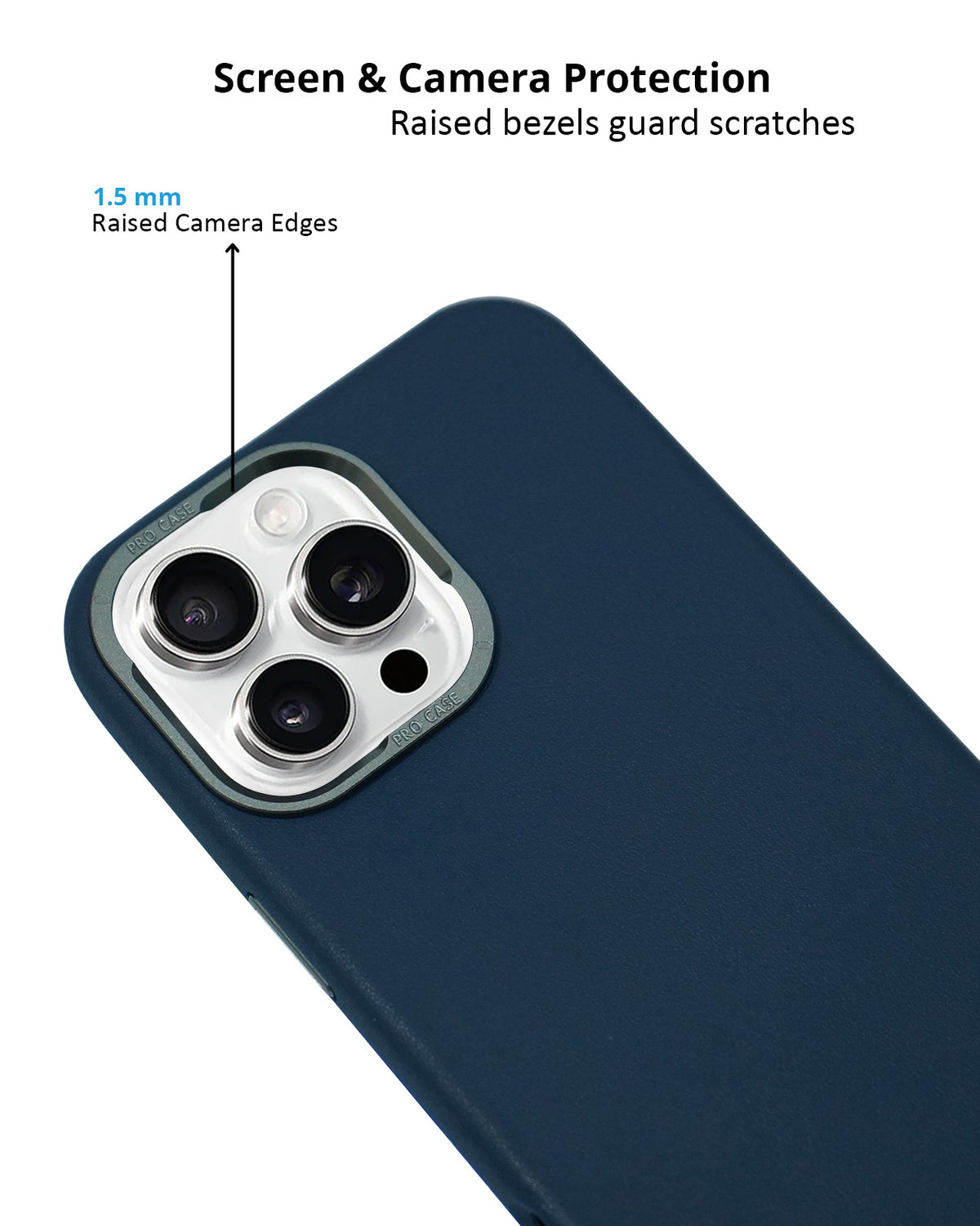 Luxury Leather MagSafe Case with Smooth Texture for iPhone