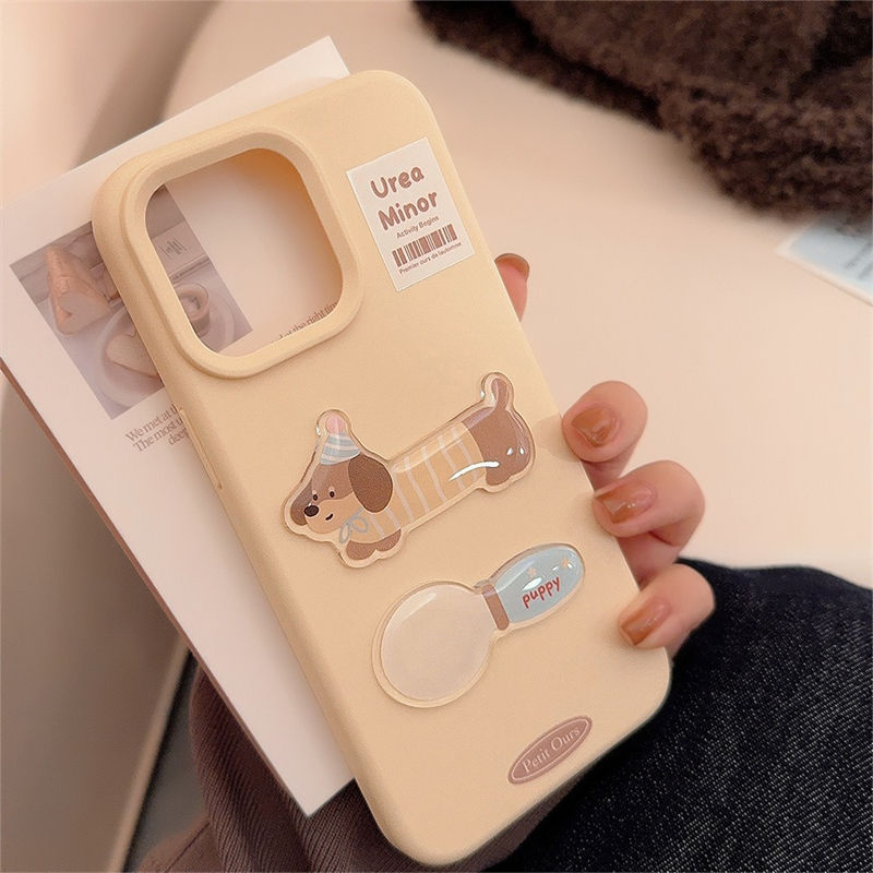 Puffy Dachshund Charm Matte Case