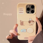 Puffy Dachshund Charm Matte Case