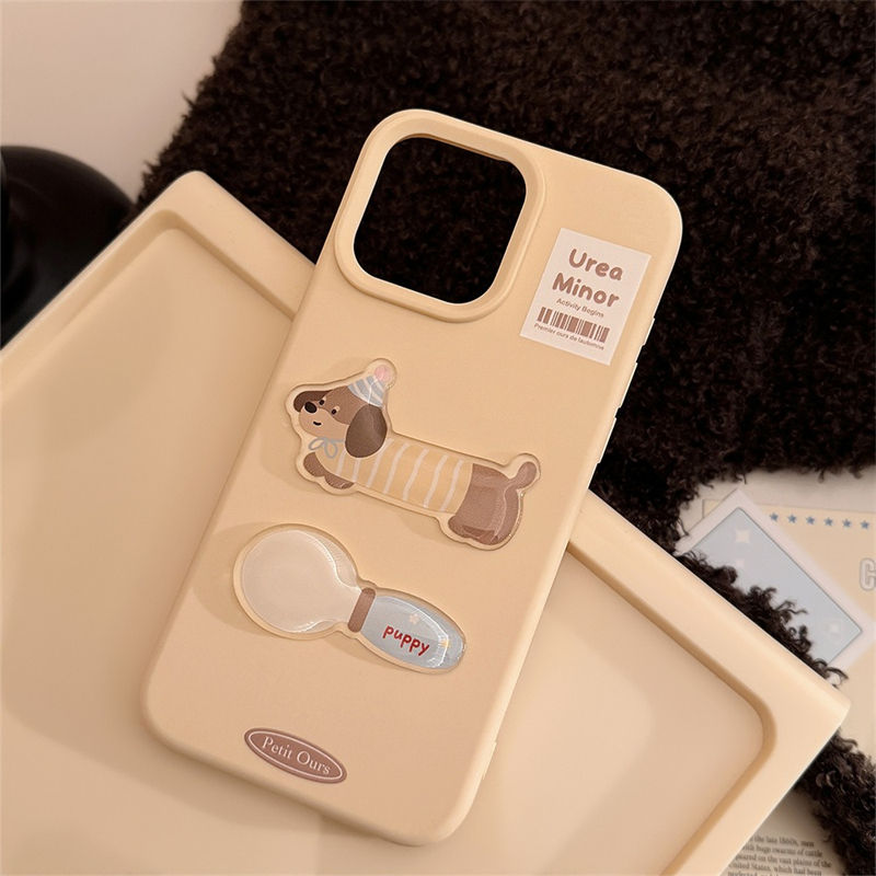 Puffy Dachshund Charm Matte Case