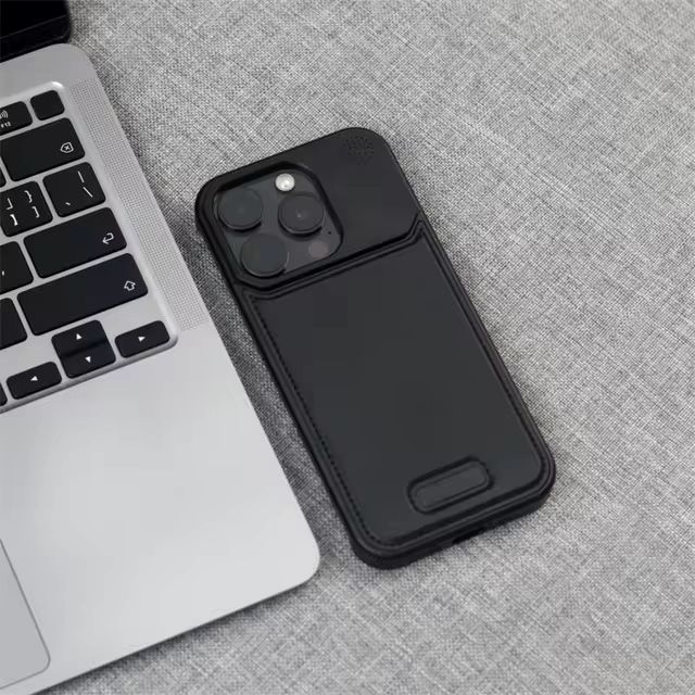 Luxury Metal Series Magsafe Leather Phone Case for iPhone 16 Pro