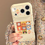Cartoon Puppy Grid Matte Case