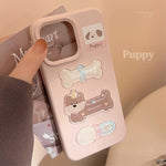 Kawaii Cartoon Dog & Bone Soft Silicone