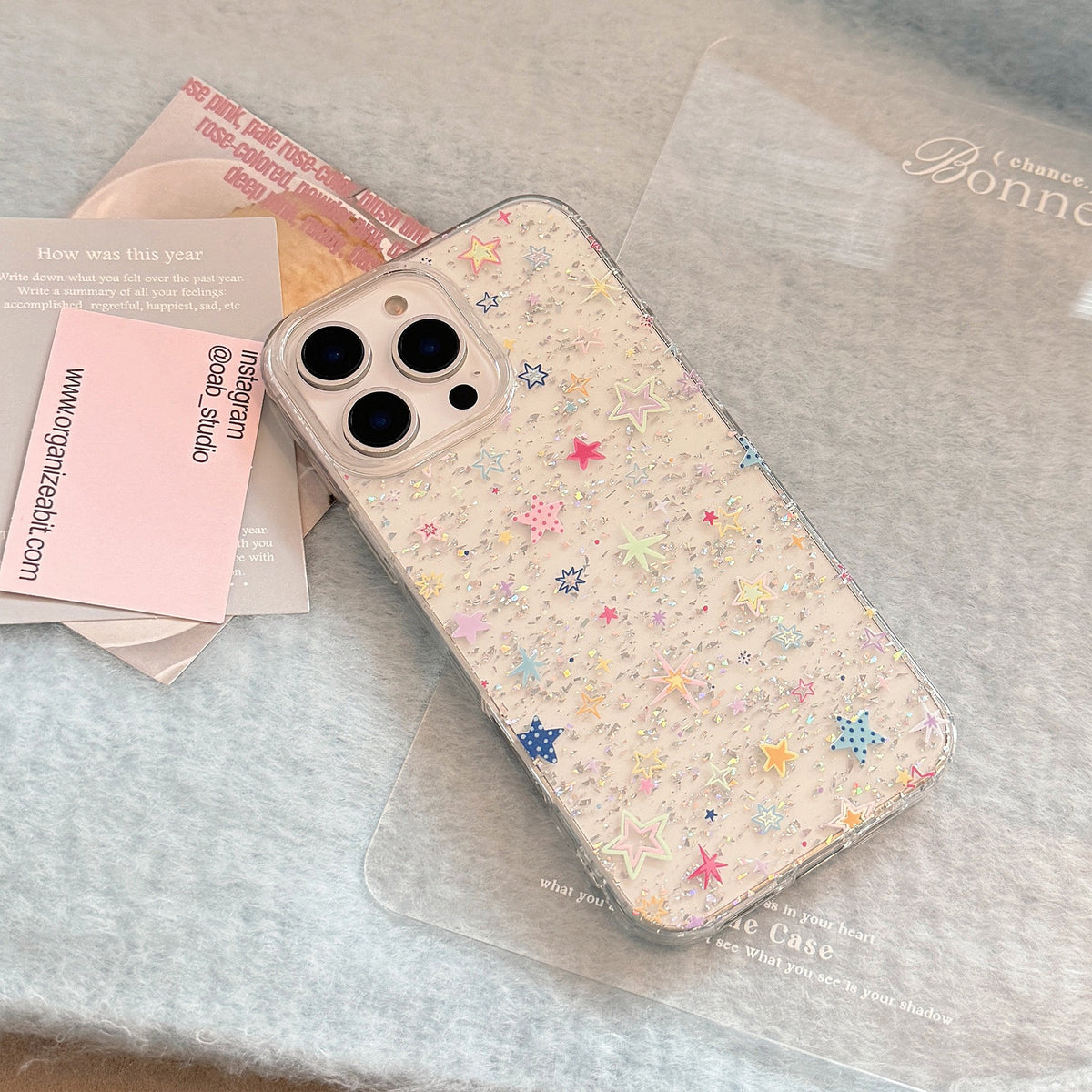 Cute Glitter Star Transparent Case