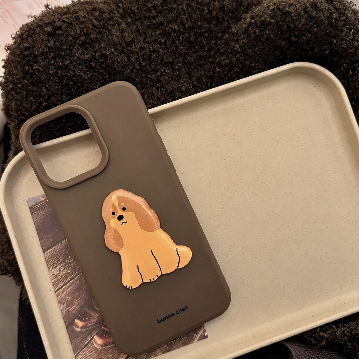 Mocha Puppy Charm Case
