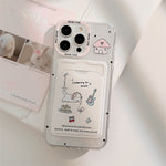 Cute Kitty Music Card Holder Case