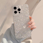 Butterfly Floral Glitter Transparent Case