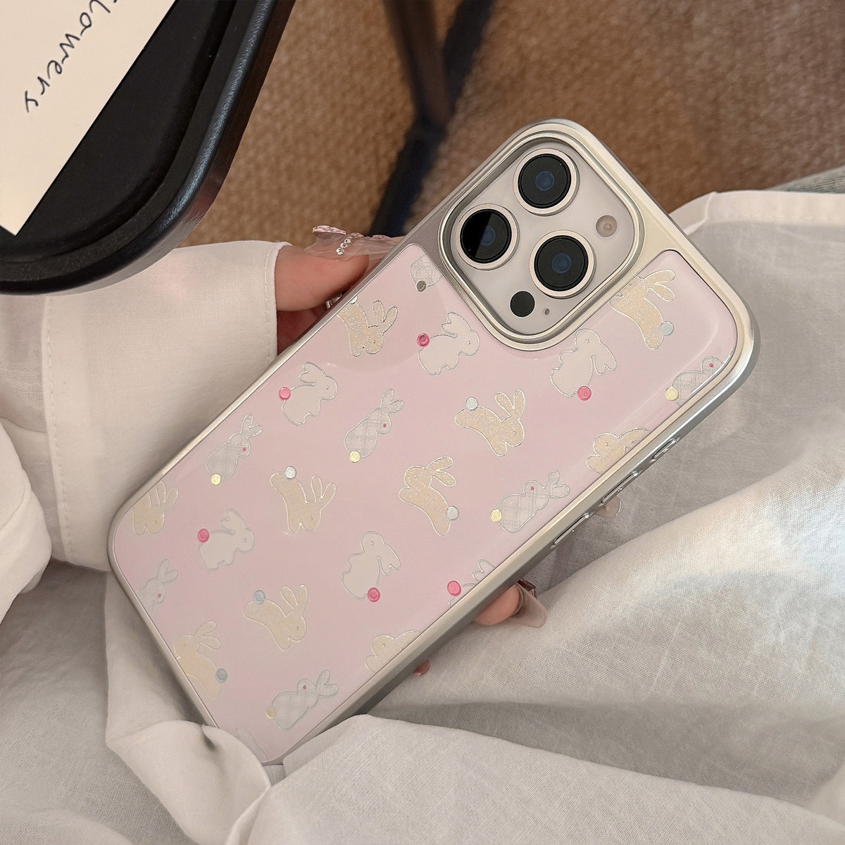 3D Metallic Bunny Pattern Case