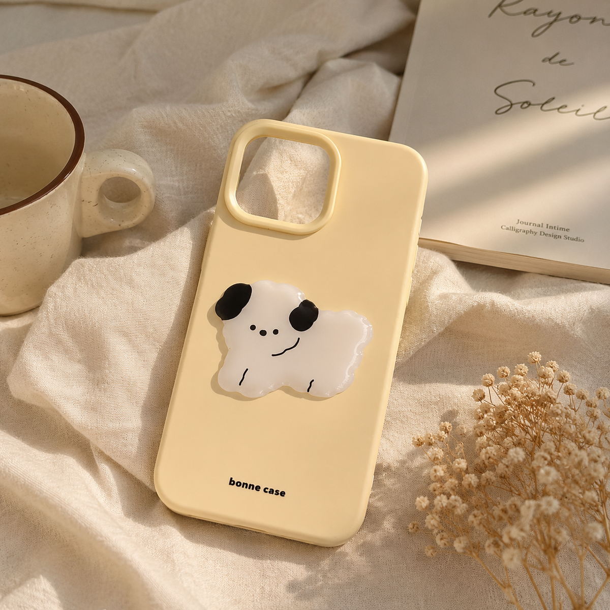 3D Puffy Spotted Puppy Case