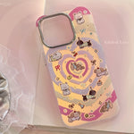 Retro Heart Ripple Pattern Case