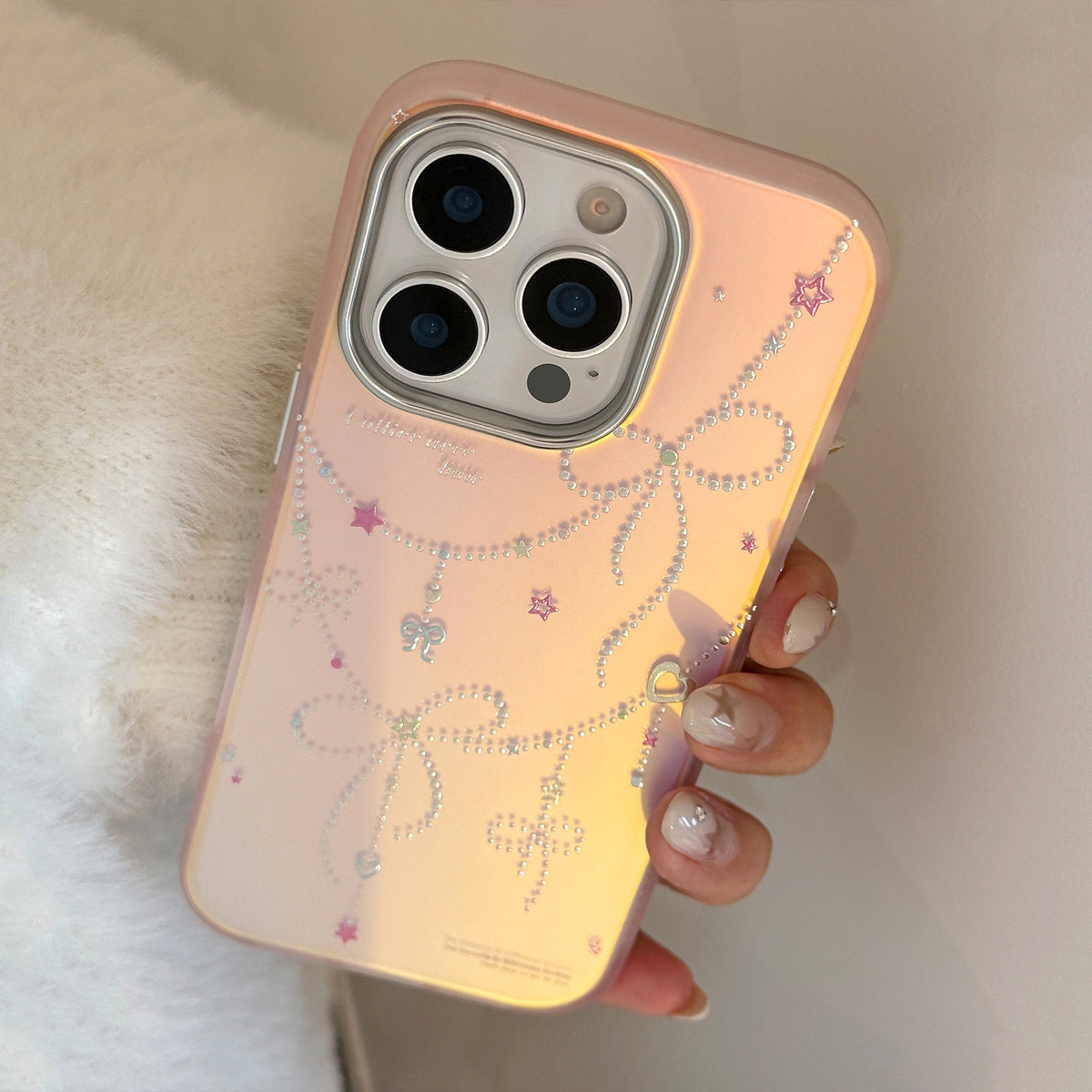 Crystal Bow Garland Iridescent Laser Case