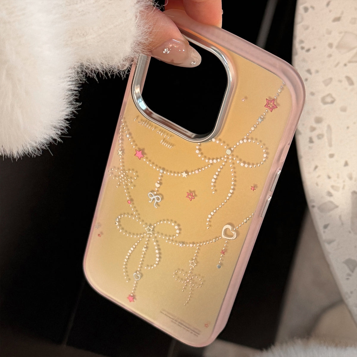 Crystal Bow Garland Iridescent Laser Case