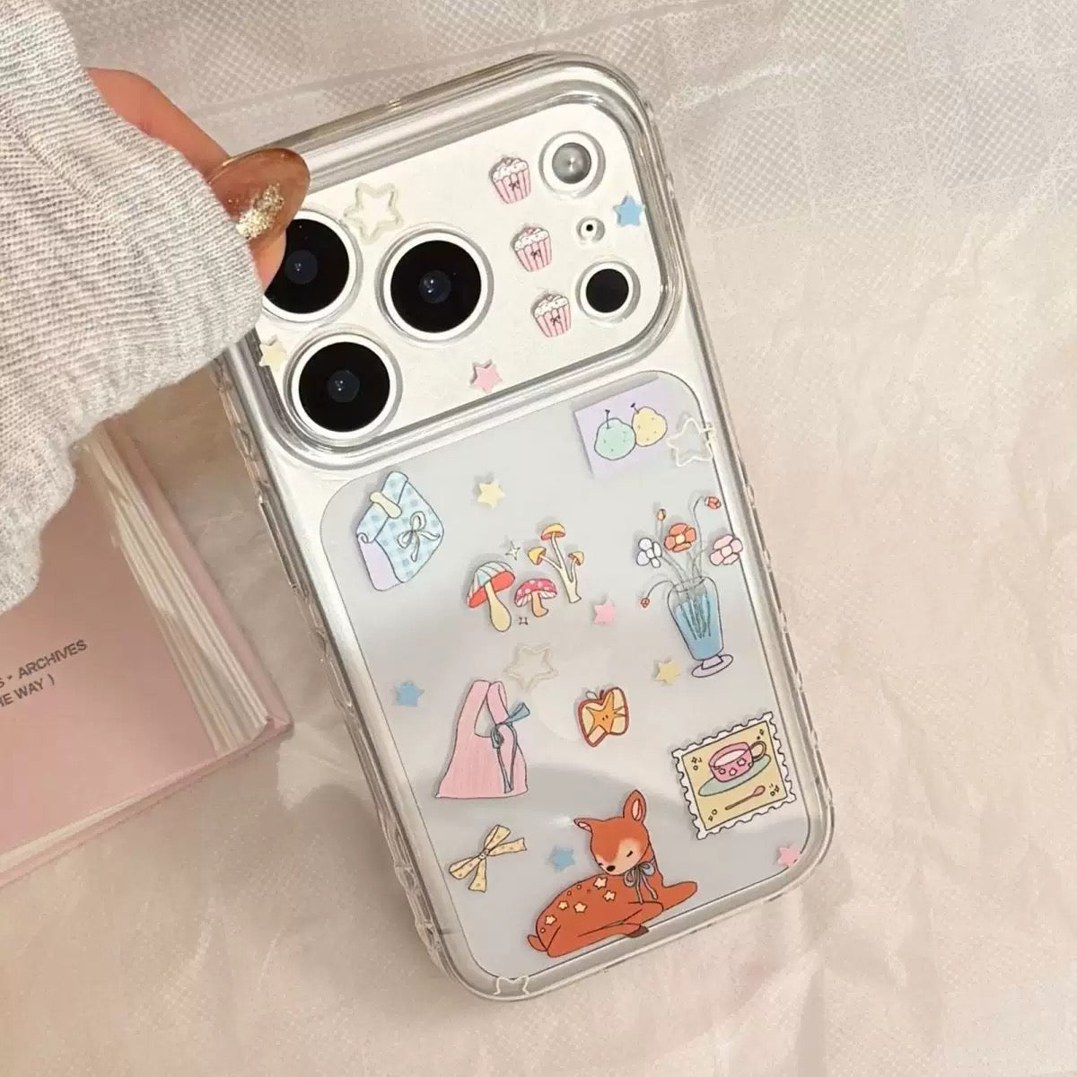 Vintage Woodland Fawn Clear Case
