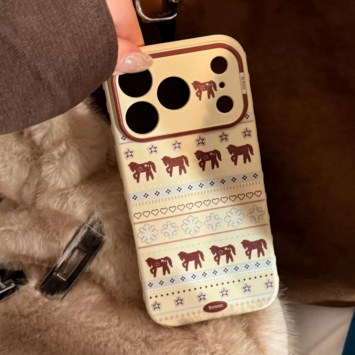 Vintage Horse Pattern Matte Case