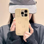 Minimalist Cartoon Puppy Sketch Matte Case