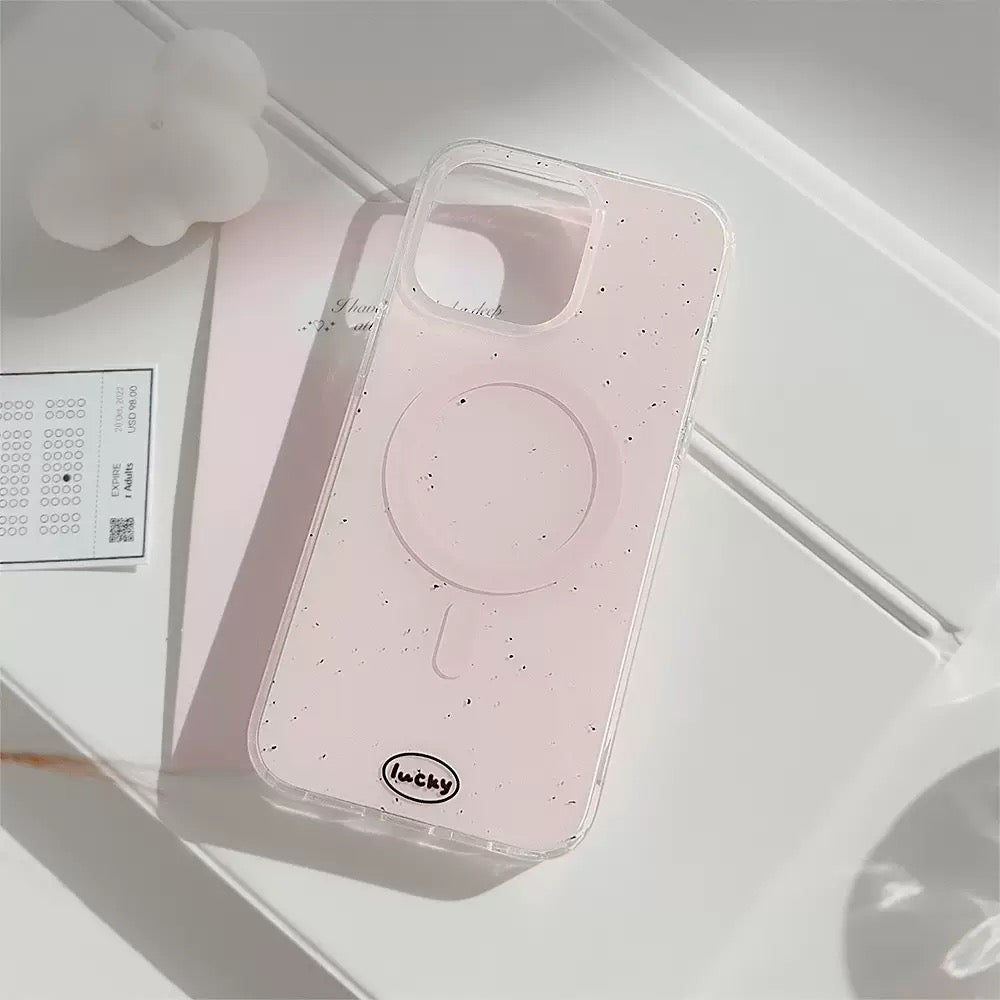 Powder Pink Speckle Magsafe Case