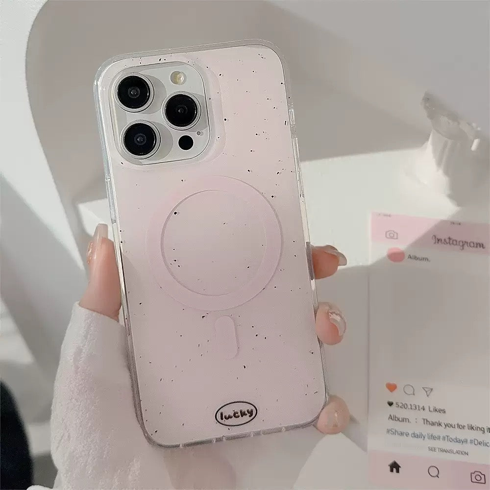 Powder Pink Speckle Magsafe Case