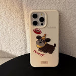 Embroidered Cartoon Dog Patch Matte Case