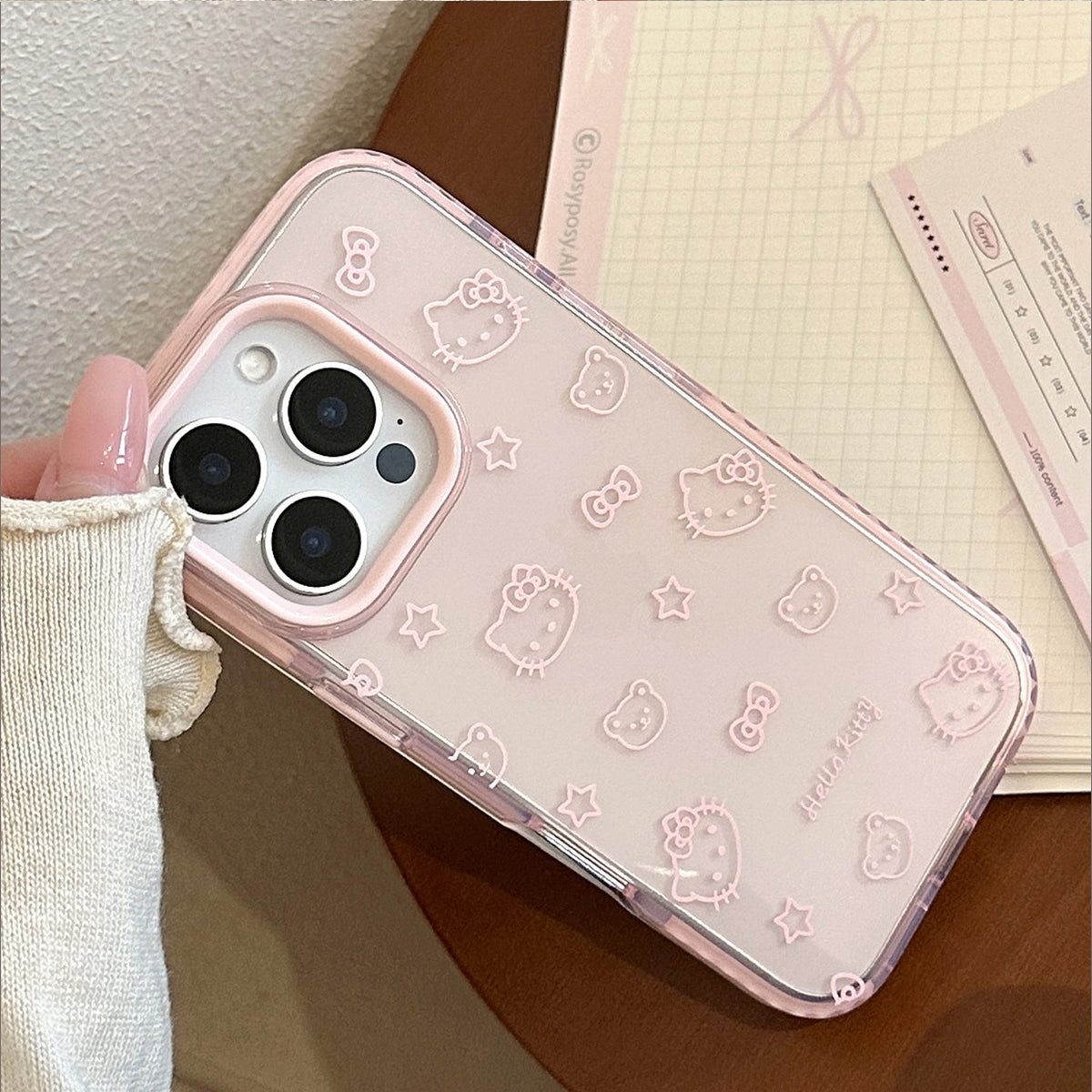 Transparent Kitty Star Case