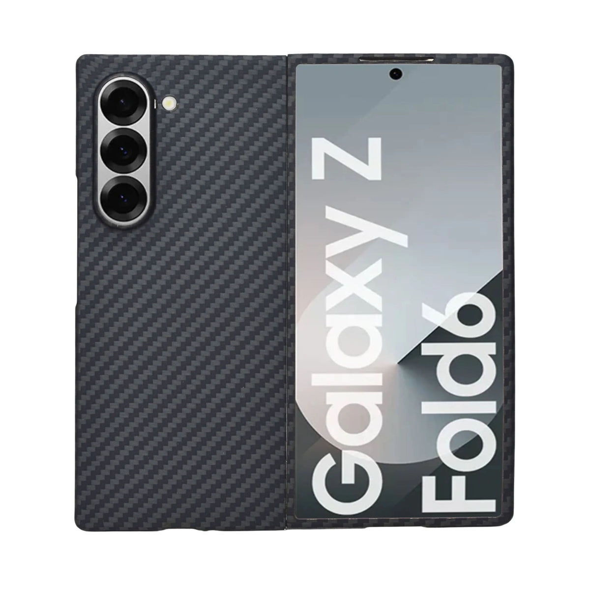 Premium Carbon Fiber Texture Slim Protective Case for Samsung Galaxy Z Fold 6