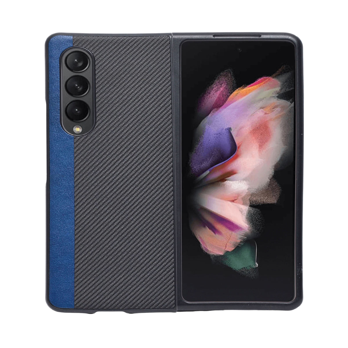 Dual Texture Carbon Fiber Slim Protective Phone Case for Samsung Galaxy Z Fold 3