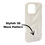 3D Ripple Wave Texture Soft Silicone Phone Case For iPhone 16 Pro Max