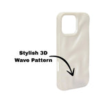3D Ripple Wave Texture Soft Silicone Phone Case For iPhone 16 Pro Max