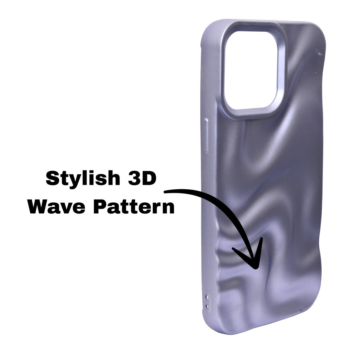 3D Ripple Wave Texture Soft Silicone Phone Case For iPhone 14 Pro Max