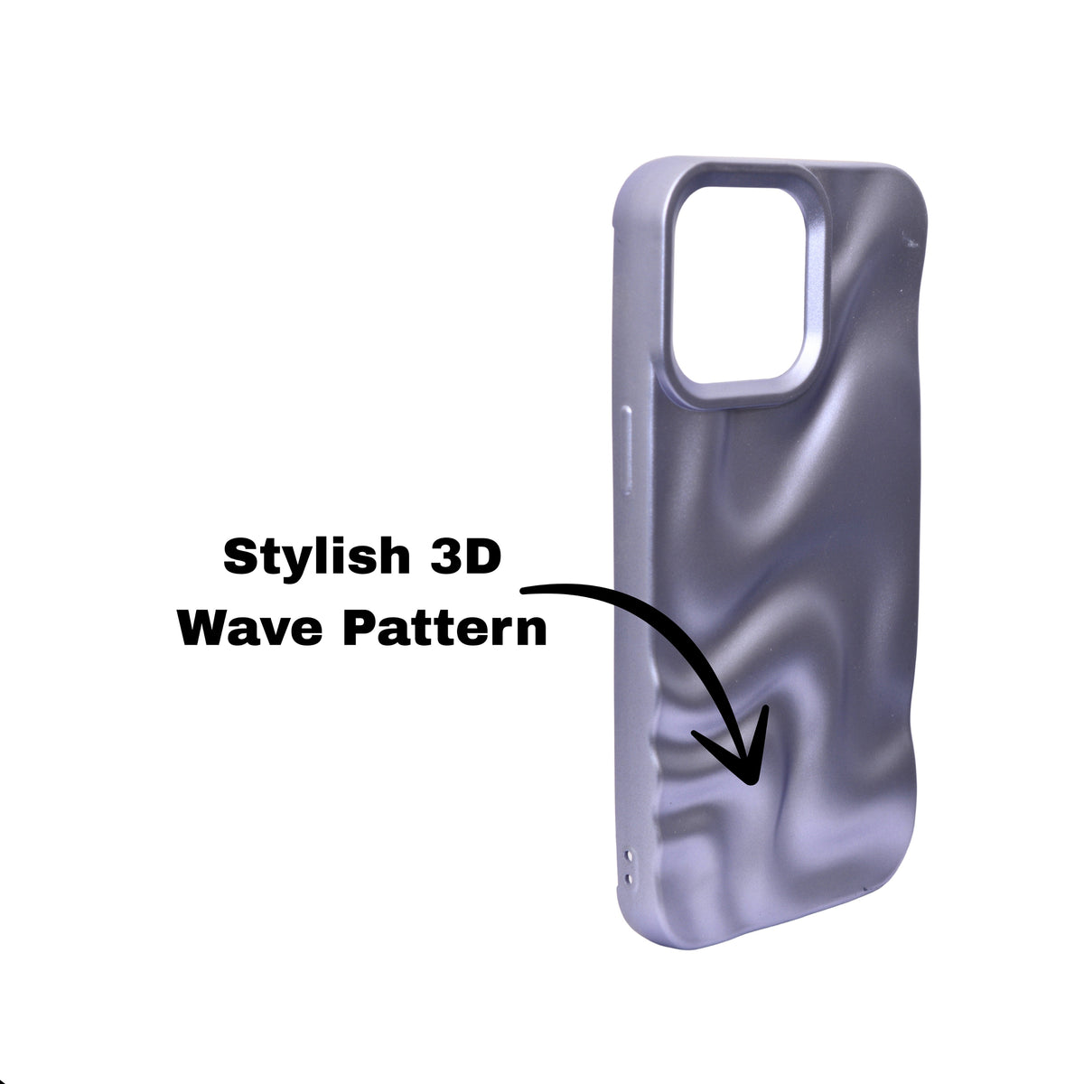 3D Ripple Wave Texture Soft Silicone Phone Case For iPhone 14 Pro Max
