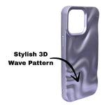 3D Ripple Wave Texture Soft Silicone Phone Case For iPhone 14 Pro Max